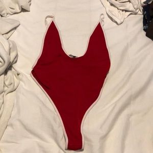 Sexy red thong body suit NEVER WORN
